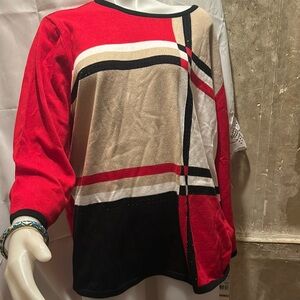 NWT Sz 3x park place sweater by Alfred Dunner